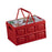 Foldable Storage Box Container Stackable Portable Crates for Snack Toy Books red with handle