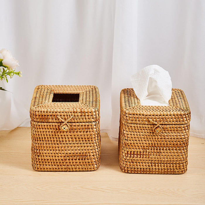 Tissue Box Cover Square Paper Holder Dispenser for Hotel Washroom Restaurant