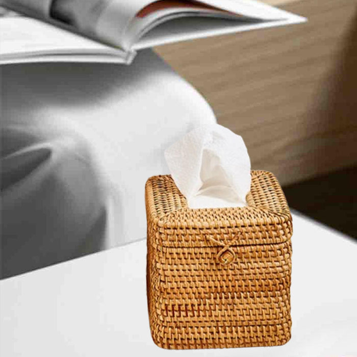 Tissue Box Cover Square Paper Holder Dispenser for Hotel Washroom Restaurant