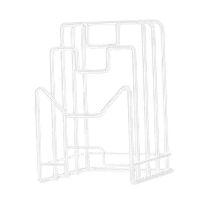 Crofta Cutting Board Storage Rack Stand for Plates Cutting Board Kitchen Countertop white