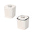 Grain Rice Container Dry Food Container Rice Bin for Countertop Kitchen Nuts Beige