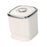 Grain Rice Container Dry Food Container Rice Bin for Countertop Kitchen Nuts Beige silver