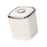 Grain Rice Container Dry Food Container Rice Bin for Countertop Kitchen Nuts Beige silver