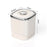 Grain Rice Container Dry Food Container Rice Bin for Countertop Kitchen Nuts Beige silver