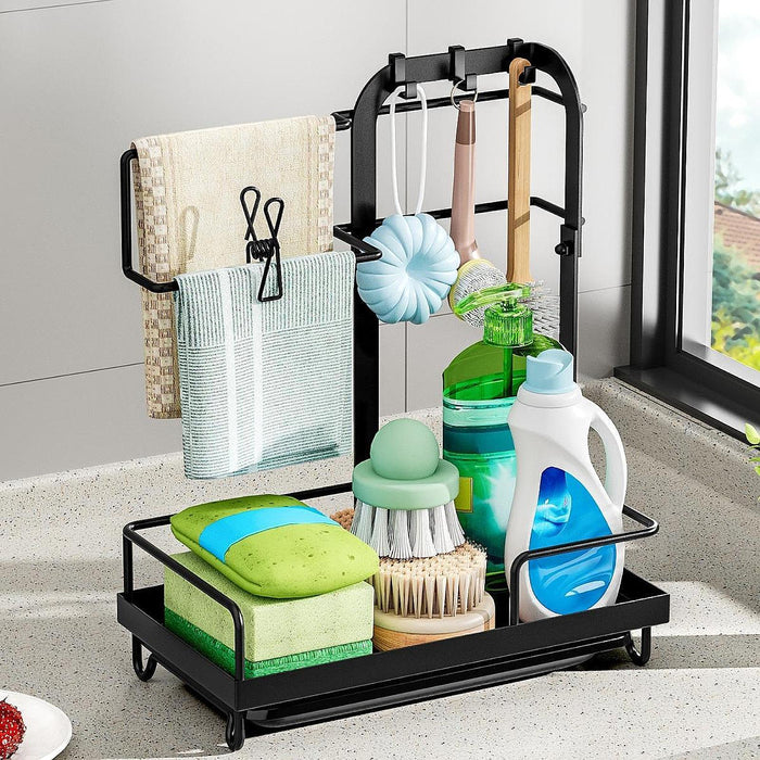 Kitchen Sink Organizer Sponge Rack Organizer Stand for Dish Cloth Sponge Rag