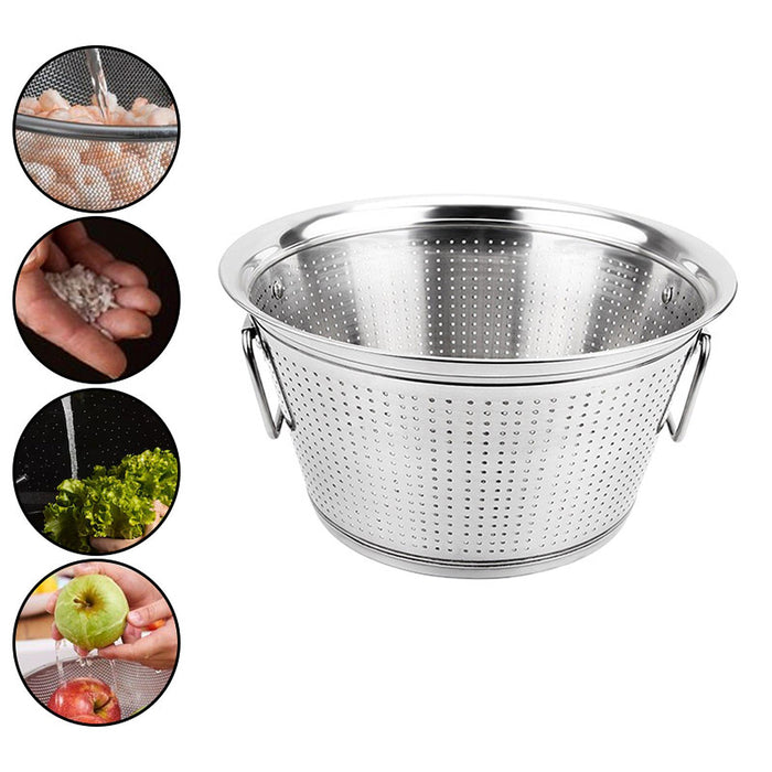 Rice Washer Sturdy Fruits Vegetable Drain Bowl for Household Bowls Spaghetti Medium