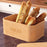 Wood Bread Box Space Saving Bread Holder for Baked Goods Coffee Shop Counter 33cmx22cmx15.6cm