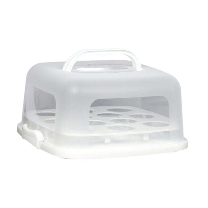 Crofta Cake Carrier with Lid and Handle Cake Stand Plate for Cakes Birthday Muffins