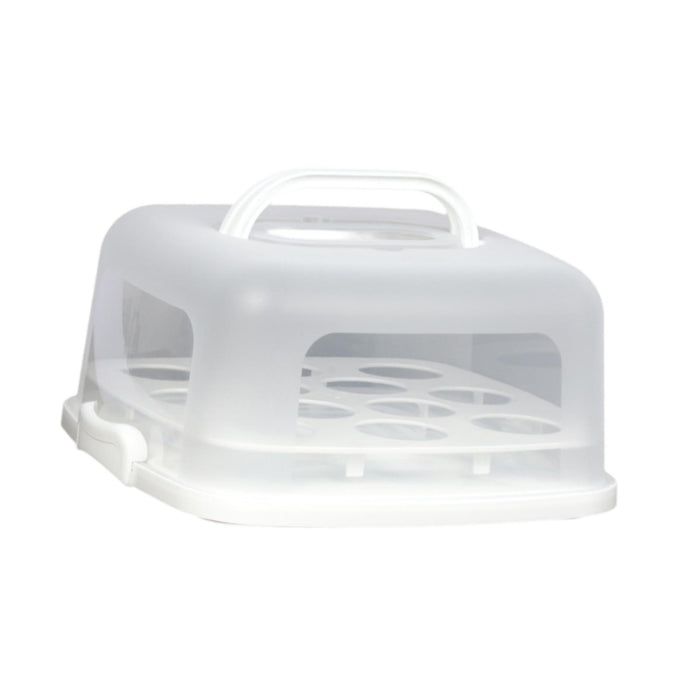 Crofta Cake Carrier with Lid and Handle Cake Stand Plate for Cakes Birthday Muffins