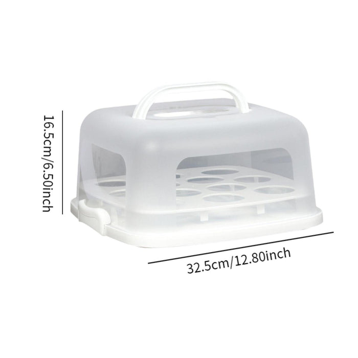 Crofta Cake Carrier with Lid and Handle Cake Stand Plate for Cakes Birthday Muffins