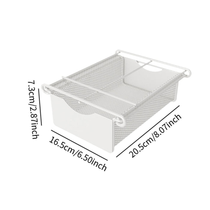 Crofta Under Desk Drawer Sturdy Mesh Multipurpose Slide Out for Office Home Storage