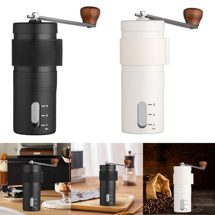 Crofta Portable Hand Coffee Grinder Compact Easy to Use for Household Office Travel Black