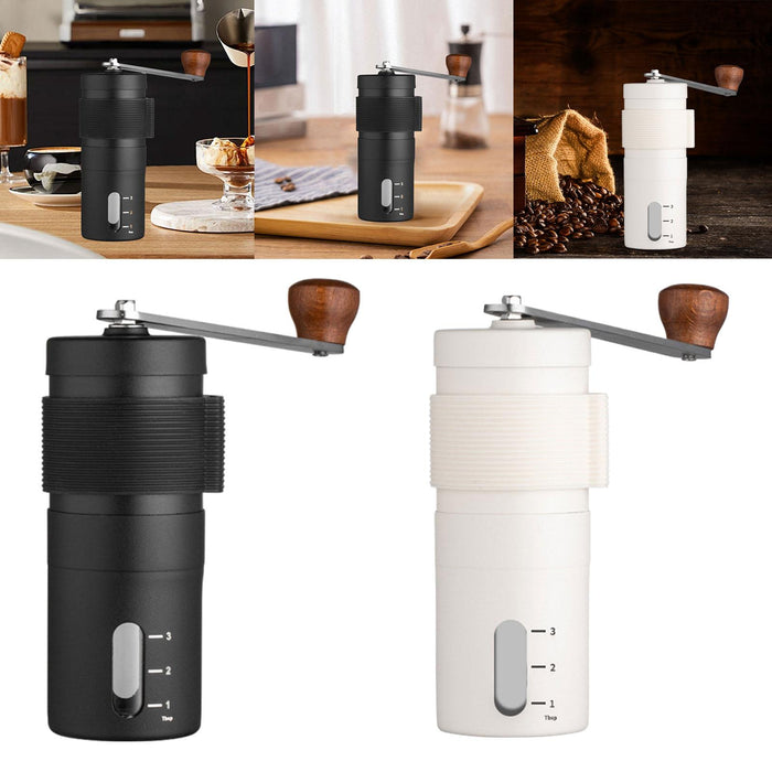 Crofta Portable Hand Coffee Grinder Compact Easy to Use for Household Office Travel Black