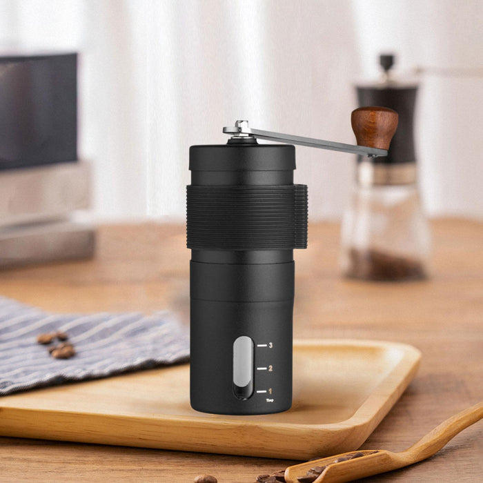 Crofta Portable Hand Coffee Grinder Compact Easy to Use for Household Office Travel Black