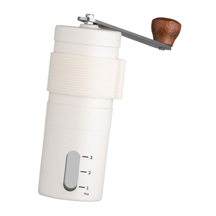 Crofta Portable Hand Coffee Grinder Compact Easy to Use for Household Office Travel White