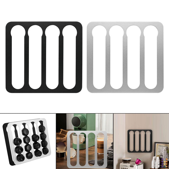 Crofta Capsule Holder Holds 16 Capsules Capsule Storage Rack for Bar Office Coffee Black