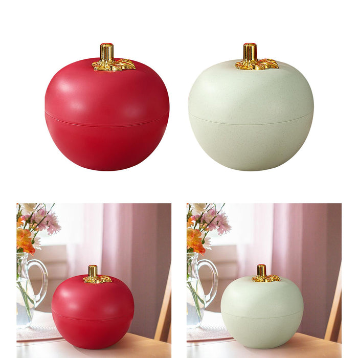 Crofta Apple Fruit Bowl Kitchen Canister for Home Decor Restaurants Kitchen Counter red