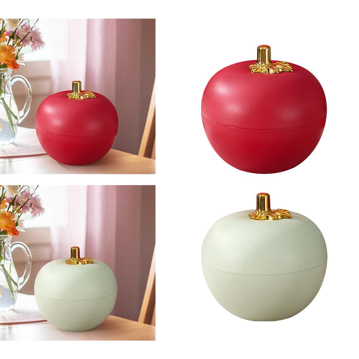 Crofta Apple Fruit Bowl Kitchen Canister for Home Decor Restaurants Kitchen Counter red