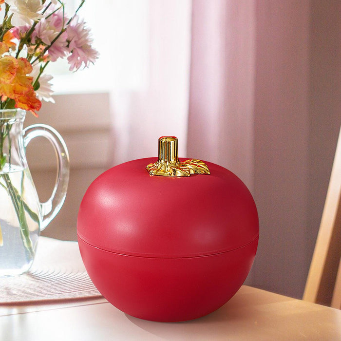 Crofta Apple Fruit Bowl Kitchen Canister for Home Decor Restaurants Kitchen Counter red