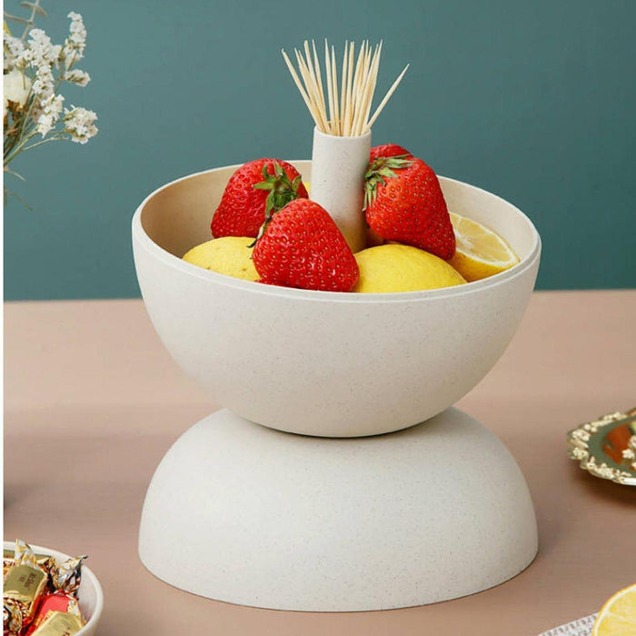 Apple Fruit Plate Decorative Fruit Bowl for Home Decor Kitchen Counter Sugar red