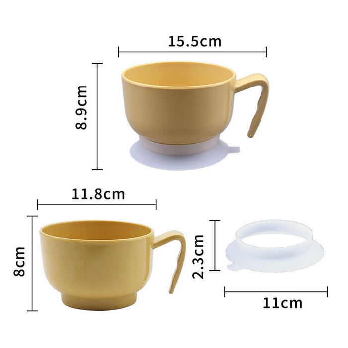 Suction Bowl Detachable Feeding Bowl for Dining Room Restaurant Kitchen yellow