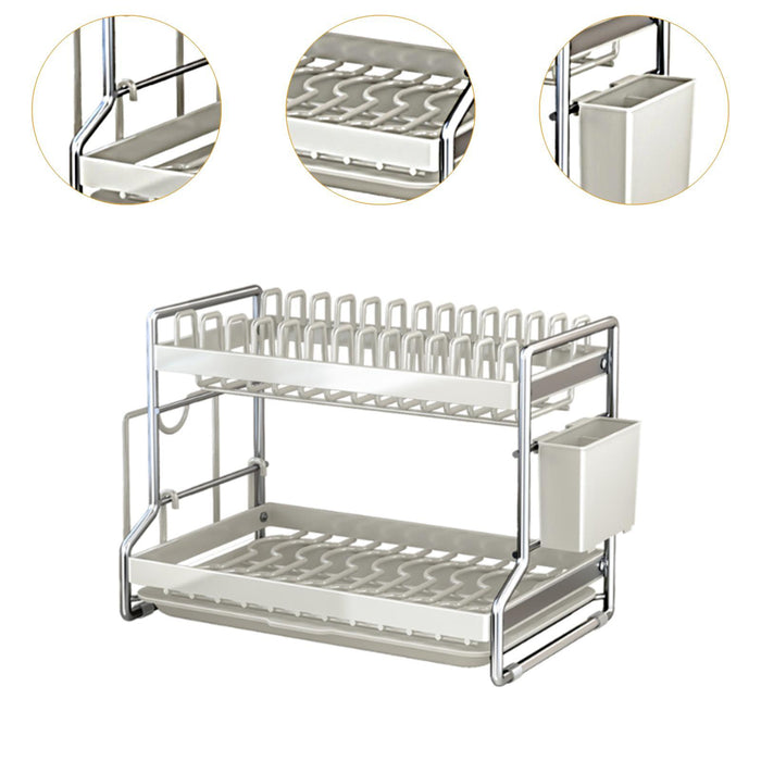 Kitchen Dish Drainer Rack Chopping Board Chopstick Cage for Dining Room Home