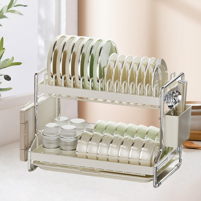 Kitchen Dish Drainer Rack Chopping Board Chopstick Cage for Dining Room Home