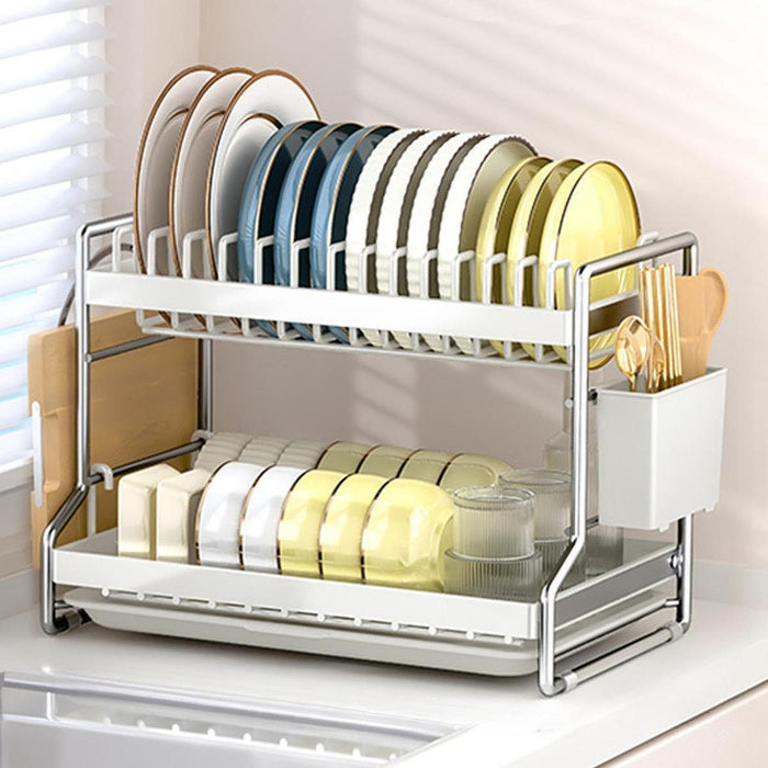 Kitchen Dish Drainer Rack Chopping Board Chopstick Cage for Dining Room Home