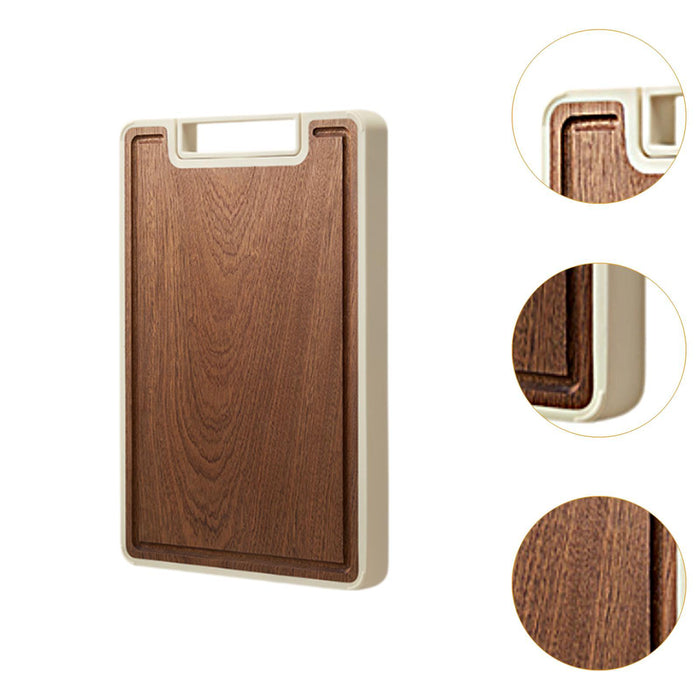 Crofta Wood Cutting Board for Kitchen Portable Chopping Board for Meat Fruits Bread