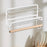 Wall Mounted Spice Rack Solid Multipurpose Toilet Storage Shelf for Home Use White