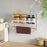 Wall Mounted Spice Rack Solid Multipurpose Toilet Storage Shelf for Home Use White