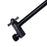 Crofta Extension Shower Arm Stainless Steel Adjustable for Dorm Bathroom Boys Girls Black