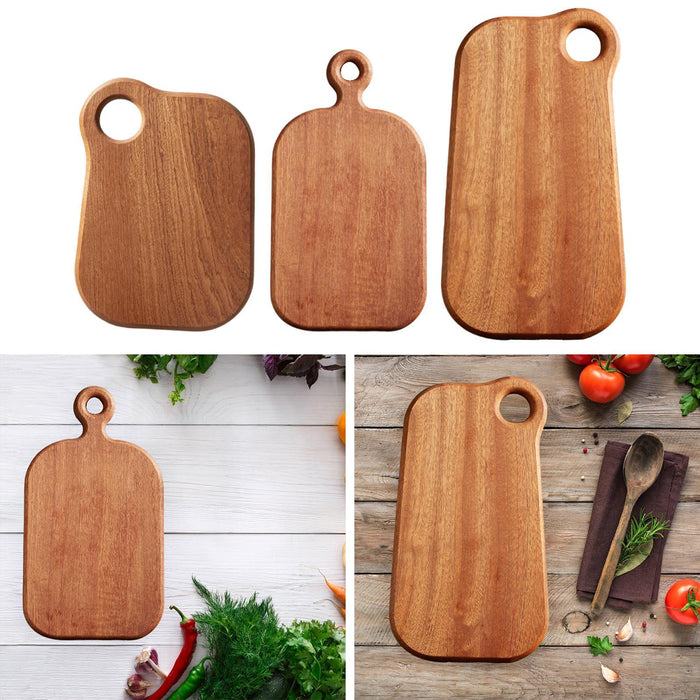 Crofta Wooden Cutting Board with Hanging Hole Household Save Counter Space Home Use S