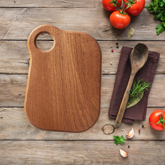 Crofta Wooden Cutting Board with Hanging Hole Household Save Counter Space Home Use S