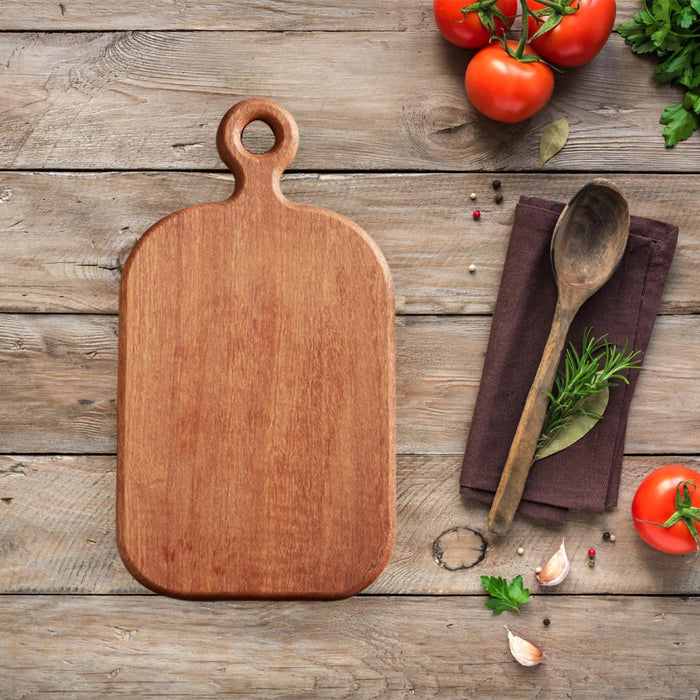 Crofta Wooden Cutting Board with Hanging Hole Household Save Counter Space Home Use M