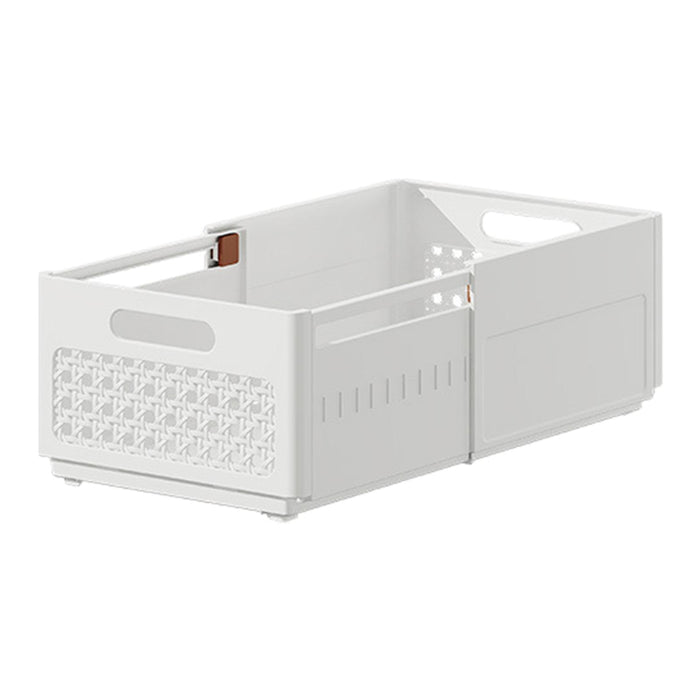 Crofta Adjustable Storage Container Drawer Organizer Bin for Closet Office Clothing white