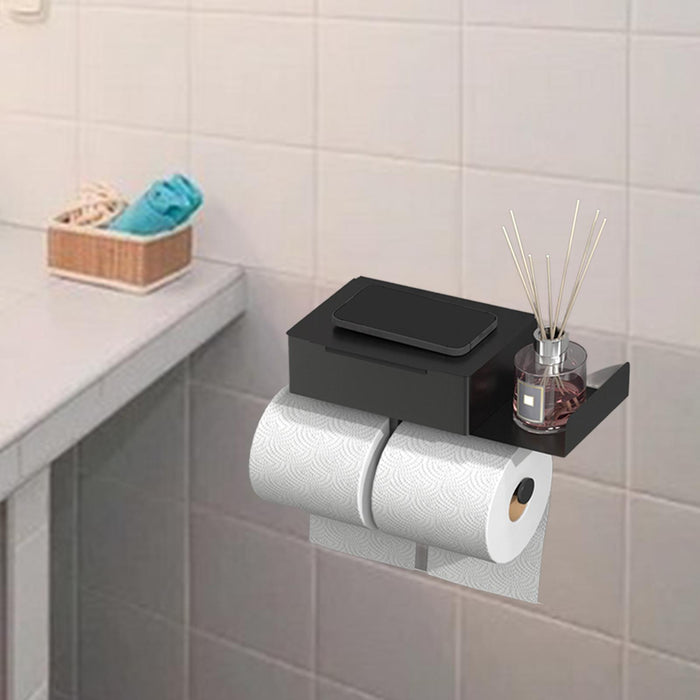 Toilet Paper Roll Stand Rust Proof Tissue Roll Hanger for Bathroom Household