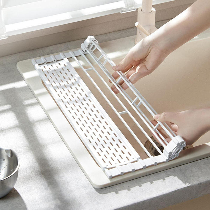 Crofta Roll up Dish Drying Rack Folded Dish Drainer for Apartment Bottles Tableware S