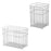 Wire Basket Stainless Steel Organizing Rustic Storage Bin for RV Office Home 13x13x19.5cm