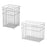 Wire Basket Stainless Steel Organizing Rustic Storage Bin for RV Office Home 13x13x19.5cm