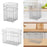 Wire Basket Stainless Steel Organizing Rustic Storage Bin for RV Office Home 13x13x19.5cm