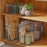 Wire Basket Stainless Steel Organizing Rustic Storage Bin for RV Office Home 13x13x19.5cm