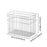 Wire Basket Stainless Steel Organizing Rustic Storage Bin for RV Office Home 24.2x14.8x19.5cm