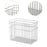 Wire Basket Stainless Steel Organizing Rustic Storage Bin for RV Office Home 24.2x14.8x19.5cm