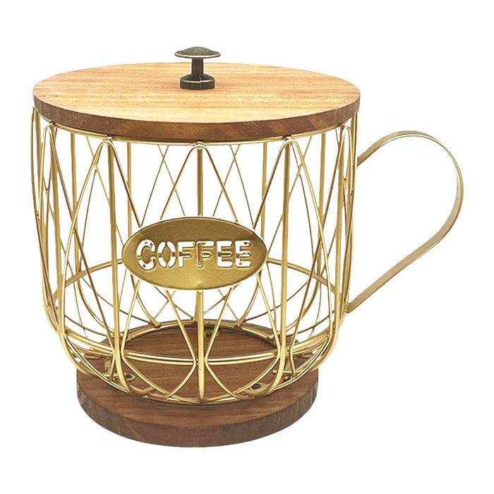 Coffee Pod Holder Freestanding Coffee Capsule Storage Basket for Cafes Hotel Black and L