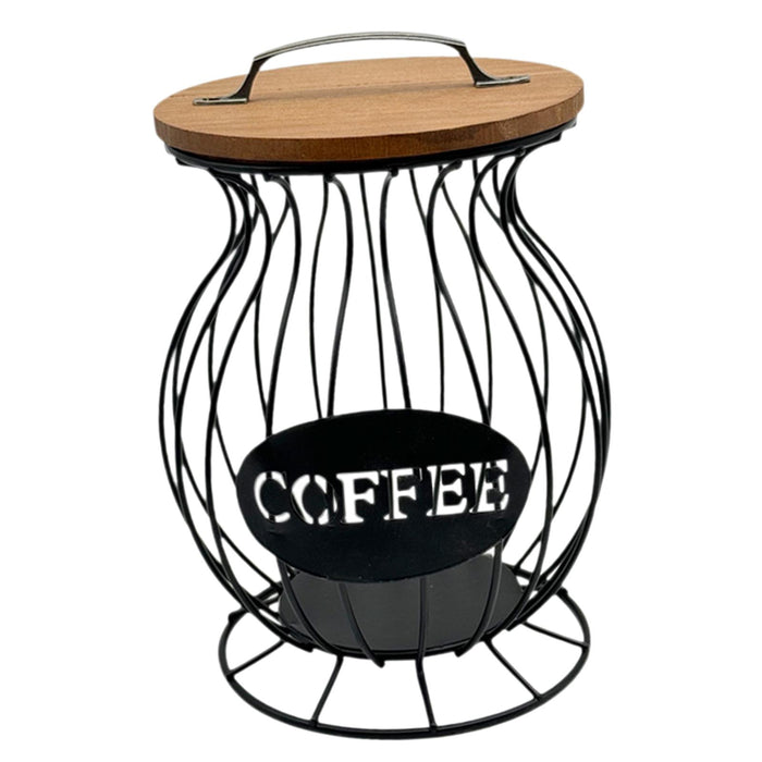 Espresso Pod Holder Wire Espresso Capsule Holder for Cafes Family Countertop Black M