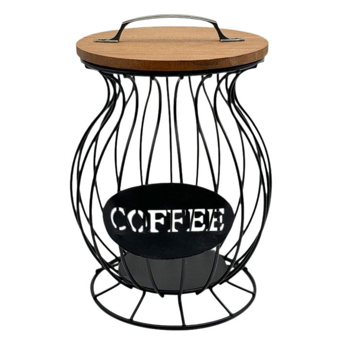 Espresso Pod Holder Wire Espresso Capsule Holder for Cafes Family Countertop Black M