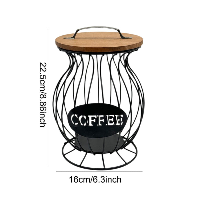 Espresso Pod Holder Wire Espresso Capsule Holder for Cafes Family Countertop Black M