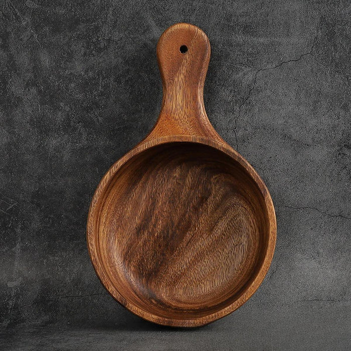 Wooden Bowl Handmade Sturdy Decorative Salad Bowl for Kitchen Home Household