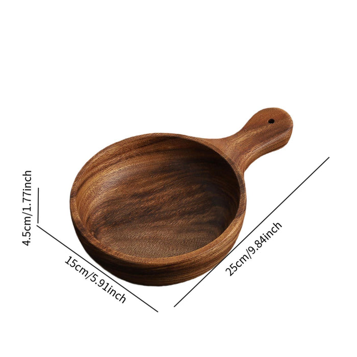 Wooden Bowl Handmade Sturdy Decorative Salad Bowl for Kitchen Home Household